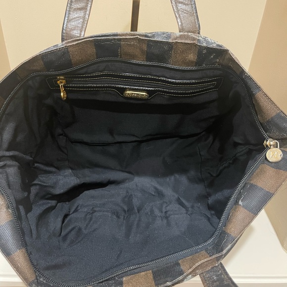 Vintage Fendi Pequin Striped Large Handbag - Picture 5 of 13